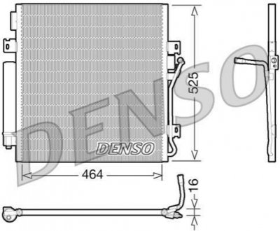 Радіатор кондиціонера DENSO DCN06011 (фото 1)