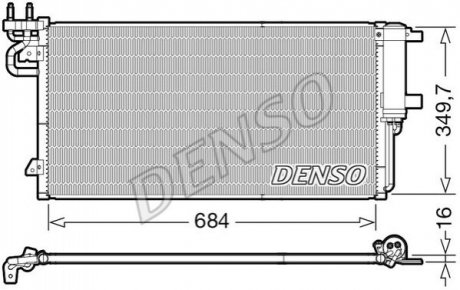 Радиатор кондиціонера DENSO DCN10045 (фото 1)