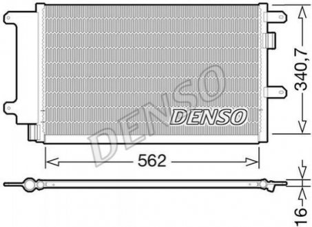 Радіатор кондиціонера DENSO DCN12003 (фото 1)