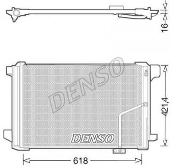 Радиатор кондиціонера (з осушувачем) DENSO DCN17035 (фото 1)