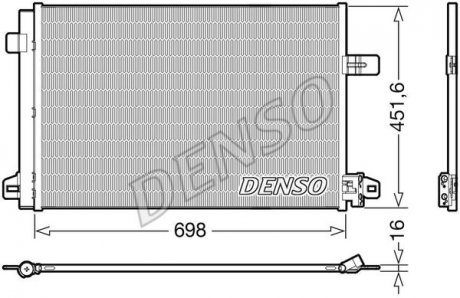 Радіатор кондиціонера DENSO DCN32028 (фото 1)