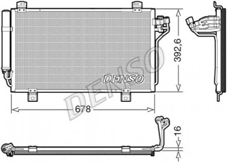 Радиатор кондиціонера DENSO DCN44015 (фото 1)