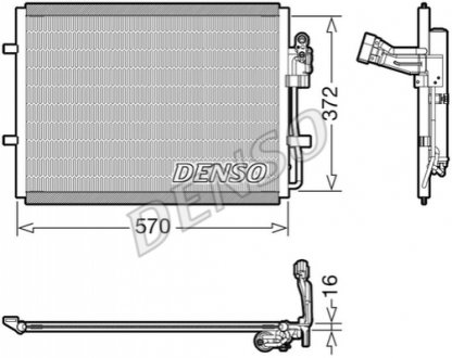 Радіатор кондиціонера DENSO DCN44016 (фото 1)