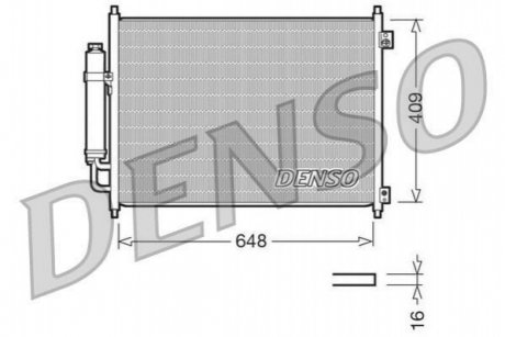 Радиатор кондиціонера DENSO DCN46001 (фото 1)