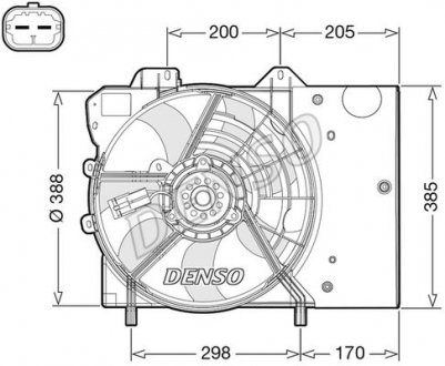 Elektrowentylator DS3 09-.. DENSO DER21024 (фото 1)