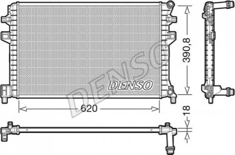 Радіатор DENSO DRM02018 (фото 1)