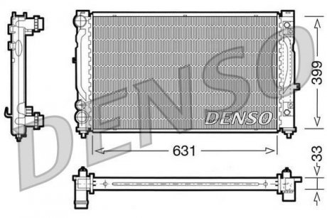 Радиатор, охолодження двигуна DENSO DRM02030 (фото 1)