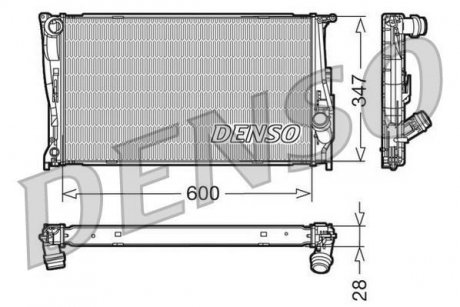 Радиатор, охолодження двигуна DENSO DRM05111 (фото 1)