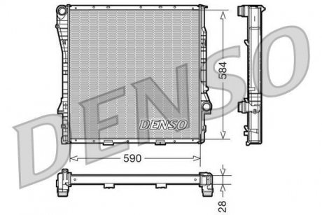 Радиатор, охолодження двигуна DENSO DRM05116 (фото 1)