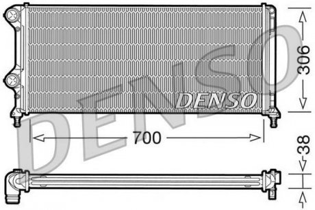 Радиатор, охолодження двигуна DENSO DRM09060 (фото 1)