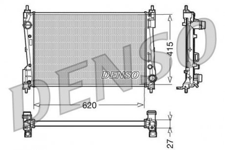 Радиатор, охолодження двигуна DENSO DRM09110 (фото 1)