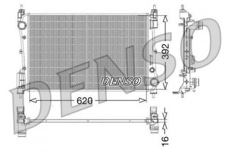 Радиатор, охолодження двигуна DENSO DRM09114 (фото 1)