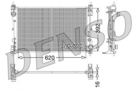 Радиатор DENSO DRM09115 (фото 1)