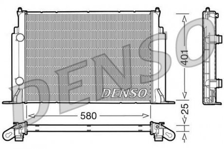 Радиатор, охолодження двигуна DENSO DRM09122 (фото 1)