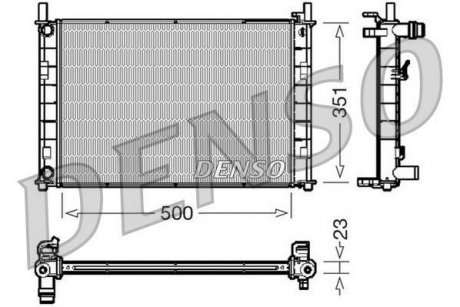 Радиатор, охолодження двигуна DENSO DRM10046 (фото 1)