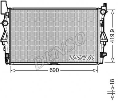 Радіатор двигуна DENSO DRM17114 (фото 1)