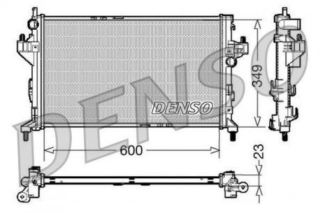 Радиатор, охолодження двигуна DENSO DRM20045 (фото 1)