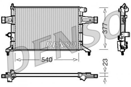 Радиатор, охолодження двигуна DENSO DRM20082 (фото 1)