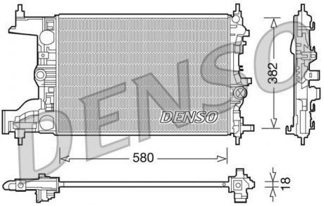 Радиатор, охолодження двигуна DENSO DRM20094 (фото 1)