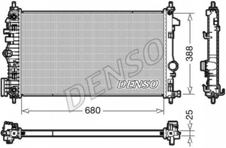 Радиатор, охлаждение двигателя DENSO DRM20108 (фото 1)