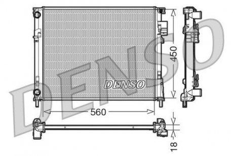 Радиатор, охолодження двигуна DENSO DRM23095 (фото 1)