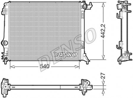 Радиатор охолодження Renault Megane 1.6 dCi 15- DENSO DRM23115 (фото 1)