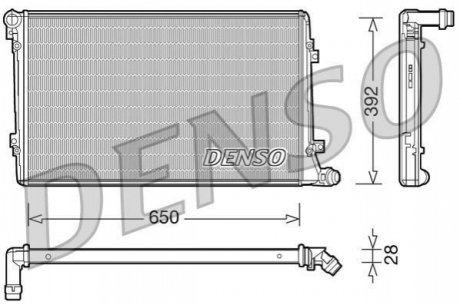 Радіатор, охолодження двигуна DENSO DRM32019 (фото 1)