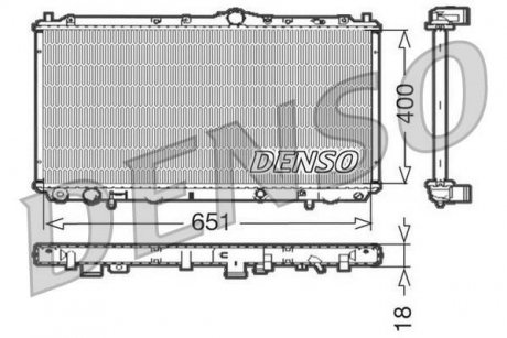 Радиатор, охолодження двигуна DENSO DRM33061 (фото 1)