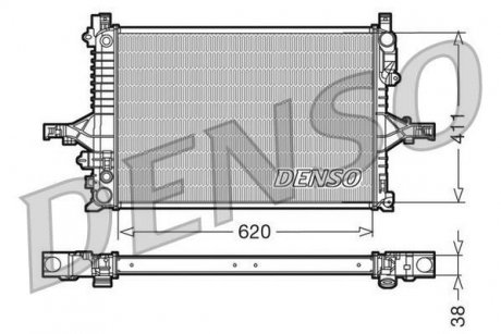 Радиатор, охолодження двигуна DENSO DRM33066 (фото 1)