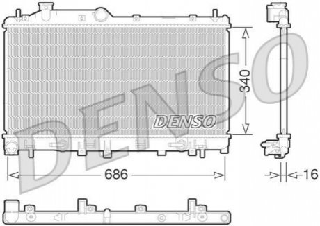 Радіатор DENSO DRM36015 (фото 1)