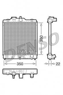 Радиатор, охолодження двигуна DENSO DRM40003 (фото 1)