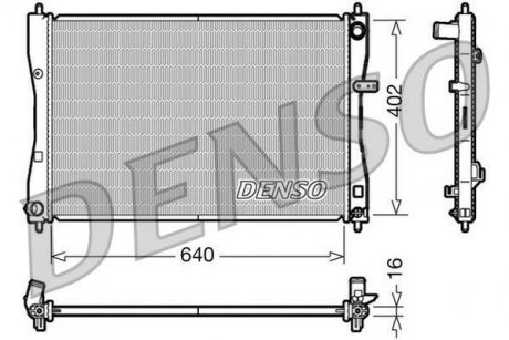 Радиатор, охолодження двигуна DENSO DRM45009 (фото 1)