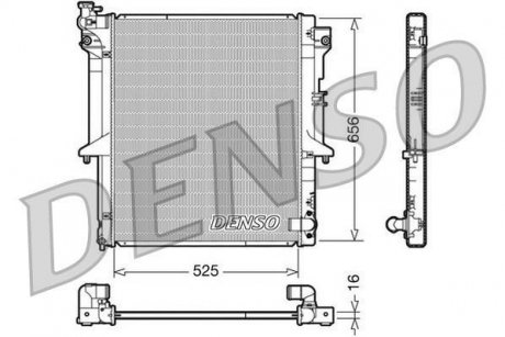 Радиатор, охолодження двигуна DENSO DRM45017 (фото 1)