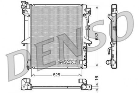 Радиатор, охолодження двигуна DENSO DRM45018 (фото 1)