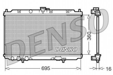 Радиатор DENSO DRM46012 (фото 1)