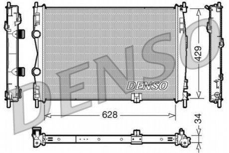 Радіатор, охолодження двигуна DENSO DRM46017 (фото 1)