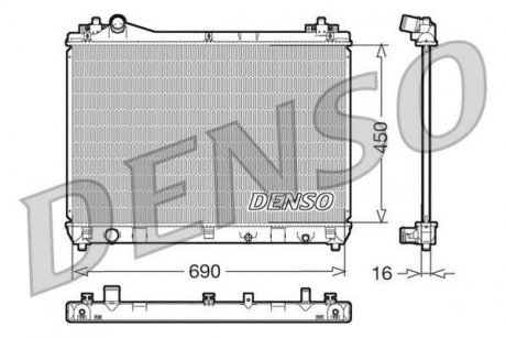 Радиатор, охолодження двигуна DENSO DRM47011 (фото 1)