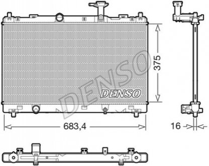 Радіатор DENSO DRM47038 (фото 1)