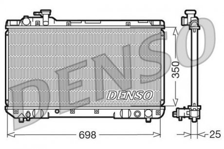 Радиатор, охолодження двигуна DENSO DRM50020 (фото 1)