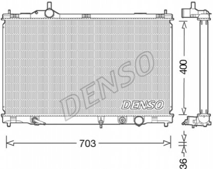 Основной радиатор (двигателя) DENSO DRM50095 (фото 1)