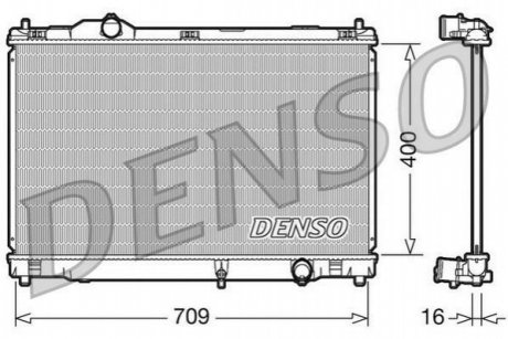 Радиатор, охолодження двигуна DENSO DRM51008 (фото 1)