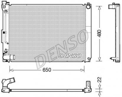 Радиатор двигуна, головний DENSO DRM51012 (фото 1)