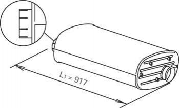 Середній / конечный глушитель ОГ Dinex 64378 (фото 1)