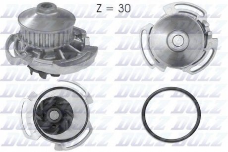 Водяний насос Cordoba/Golf II/III/Jetta/Polo 1.0/1.3/1.4 -99 DOLZ A164 (фото 1)