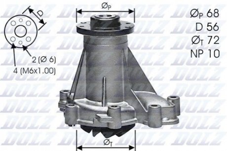 Насос системи охолодження DOLZ M-276 (фото 1)