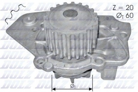 Насос системи охолодження DOLZ T-136 (фото 1)