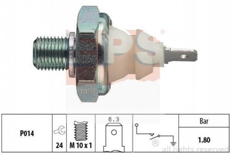 Датчик тиску масла (білий) Audi/VW 1,8 bar EPS 1.800.045 (фото 1)