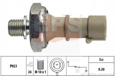 OPEL датчик тиску мастила Astra G/H 1,6 04-, (серый) (0,3bar) EPS 1.800.162 (фото 1)