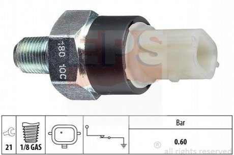 Датчик тиску масла Dacia Dokker 1.6 15-/Duster 1.6SCe 17- /MB A (W177) 18-/Renault Clio IV 1.6RS 13- EPS 1.800.180 (фото 1)