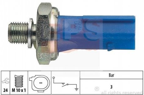 VW датчик тиску мастила VW 2.0 12- (синий) EPS 1.800.212 (фото 1)